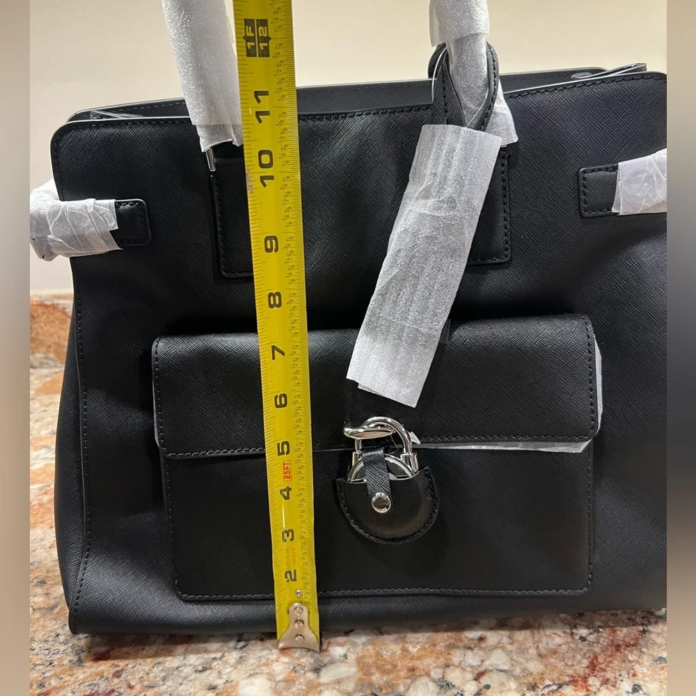 *NWT* Michael Kors Black Leather Emma Bag - Picture 10 of 16